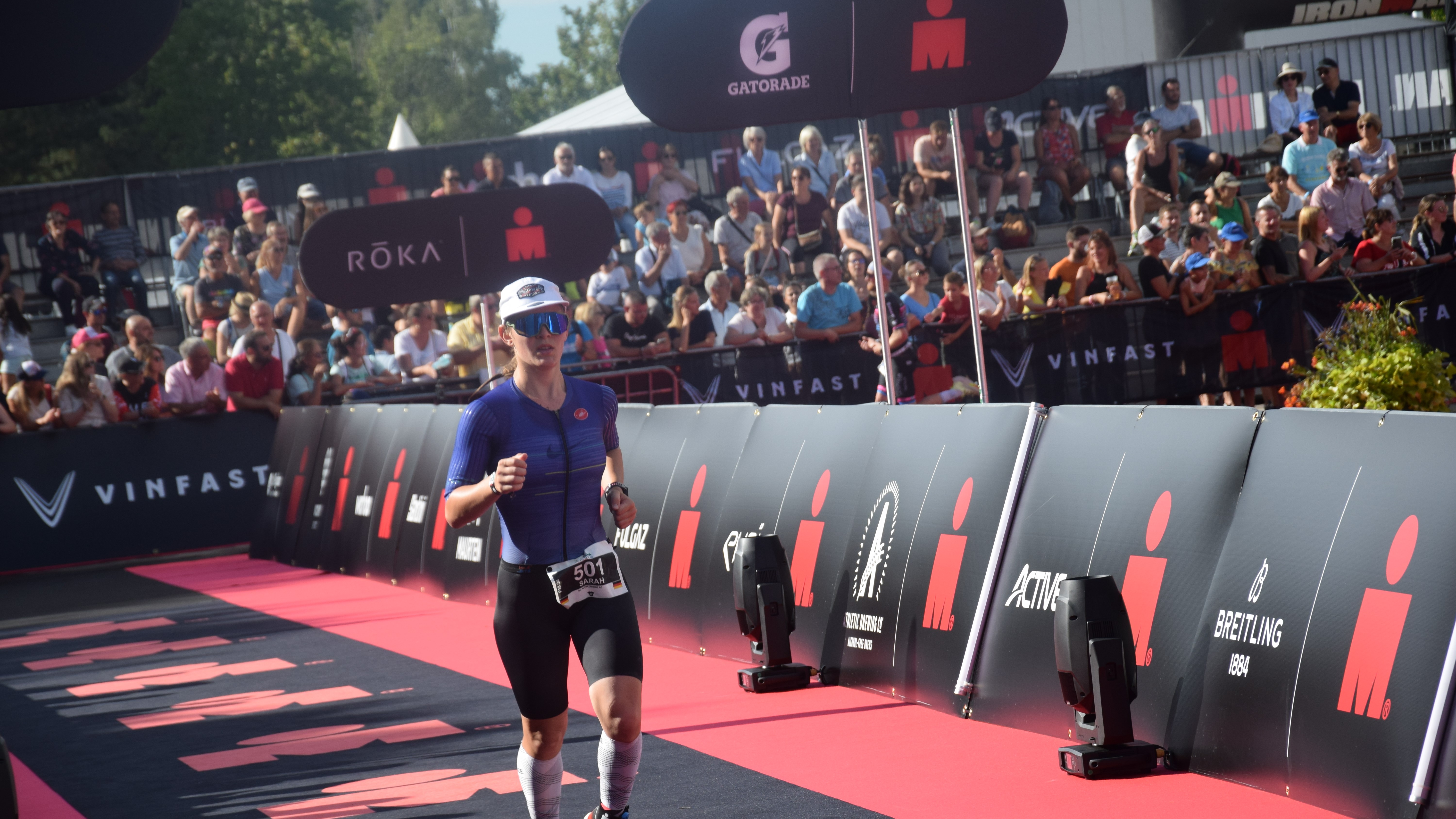 Sarah beim Zieleinlauf in Vichy